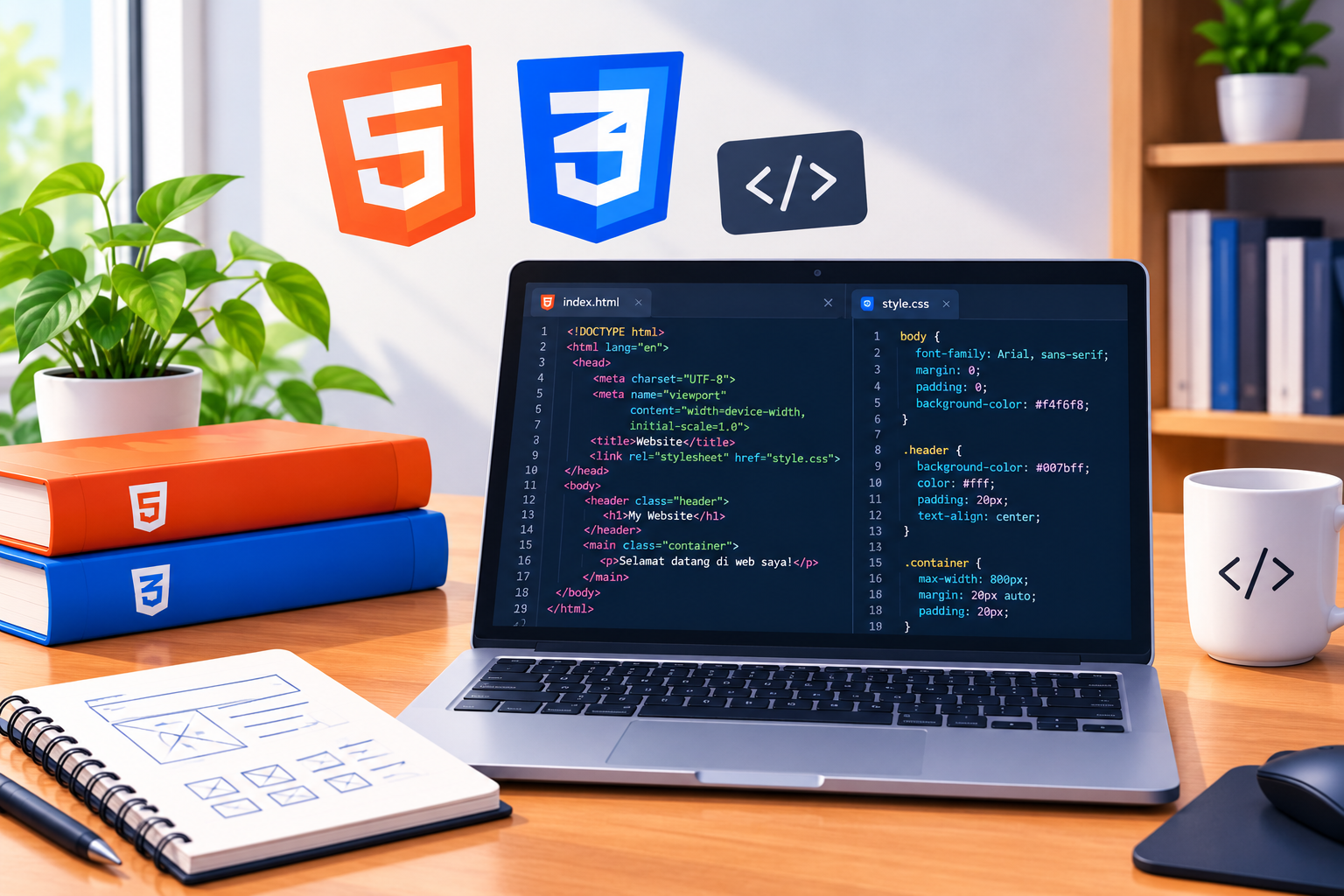 Membangun Fondasi Web: Panduan Lengkap Dasar HTML & CSS untuk Pemula