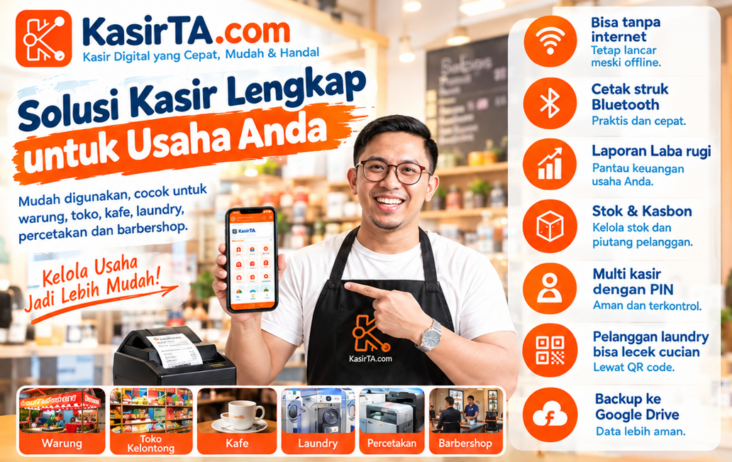 Techno Creative Kendari Rilis Aplikasi KasirTA: Satu Aplikasi untuk Semua Jenis Usaha UMKM