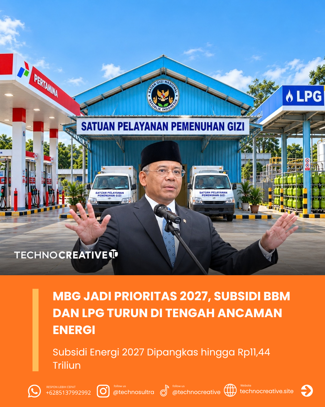 MBG Jadi Prioritas 2027, Subsidi BBM dan LPG Turun di Tengah Ancaman Energi: Dipangkas hingga Rp11,44 Triliun